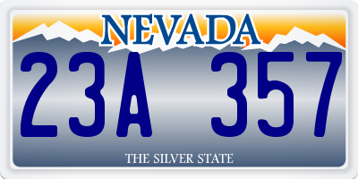 NV license plate 23A357