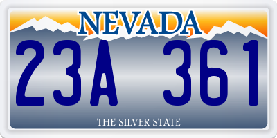 NV license plate 23A361