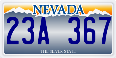 NV license plate 23A367
