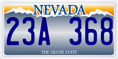 NV license plate 23A368