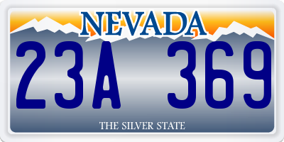 NV license plate 23A369