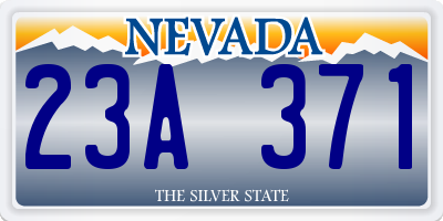 NV license plate 23A371
