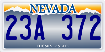 NV license plate 23A372