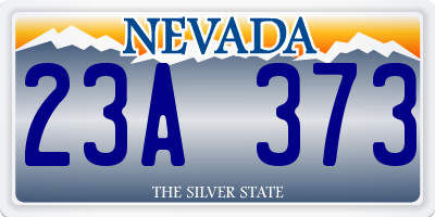 NV license plate 23A373