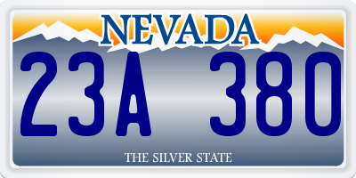 NV license plate 23A380