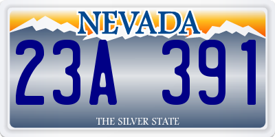 NV license plate 23A391