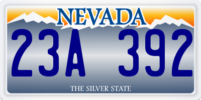 NV license plate 23A392