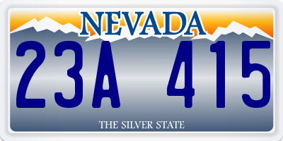 NV license plate 23A415