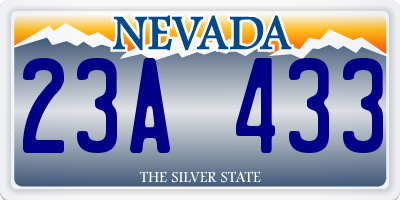 NV license plate 23A433