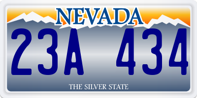 NV license plate 23A434