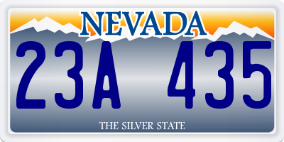 NV license plate 23A435