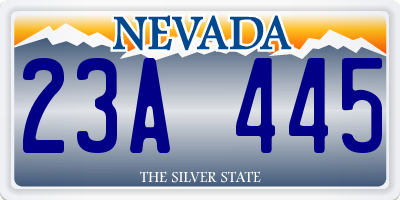 NV license plate 23A445