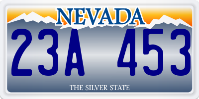 NV license plate 23A453