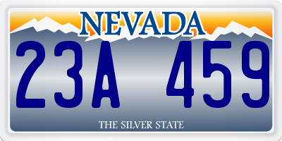NV license plate 23A459