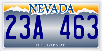 NV license plate 23A463