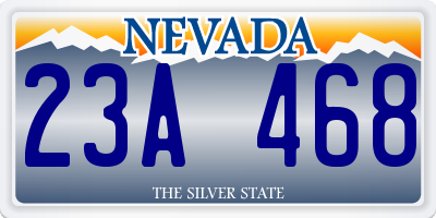 NV license plate 23A468