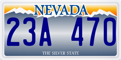 NV license plate 23A470