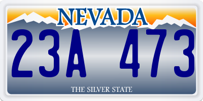 NV license plate 23A473