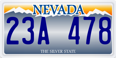 NV license plate 23A478