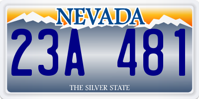 NV license plate 23A481