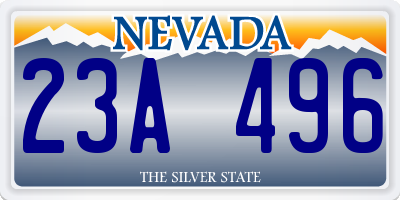 NV license plate 23A496