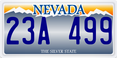 NV license plate 23A499