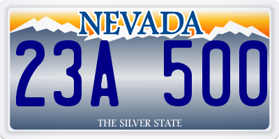 NV license plate 23A500