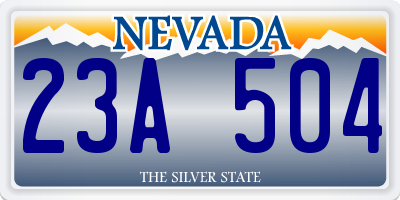 NV license plate 23A504