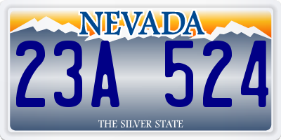 NV license plate 23A524