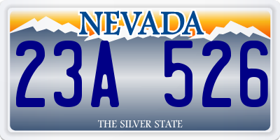 NV license plate 23A526