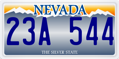 NV license plate 23A544