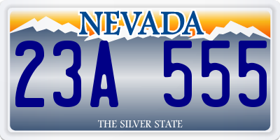 NV license plate 23A555