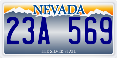 NV license plate 23A569