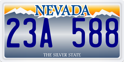 NV license plate 23A588