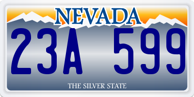 NV license plate 23A599