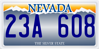 NV license plate 23A608