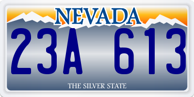 NV license plate 23A613