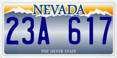 NV license plate 23A617