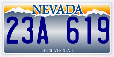 NV license plate 23A619