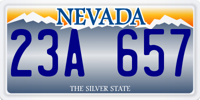 NV license plate 23A657