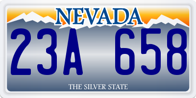 NV license plate 23A658