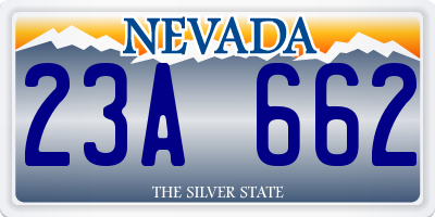 NV license plate 23A662