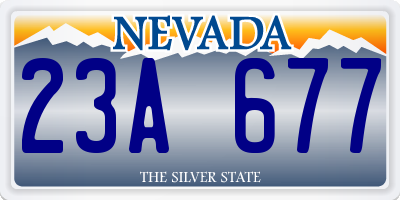 NV license plate 23A677