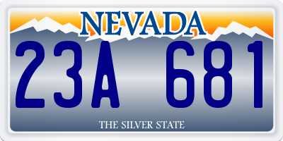 NV license plate 23A681
