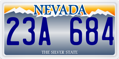 NV license plate 23A684