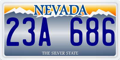 NV license plate 23A686