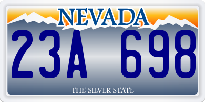 NV license plate 23A698