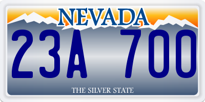 NV license plate 23A700