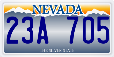 NV license plate 23A705