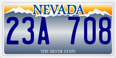 NV license plate 23A708